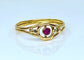 Bague 43 Bague en or jaune en rubis et diamants 58 Facettes AB588