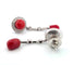 Boucles d'oreilles Boucles d'oreilles en or blanc avec corail et diamants 58 Facettes