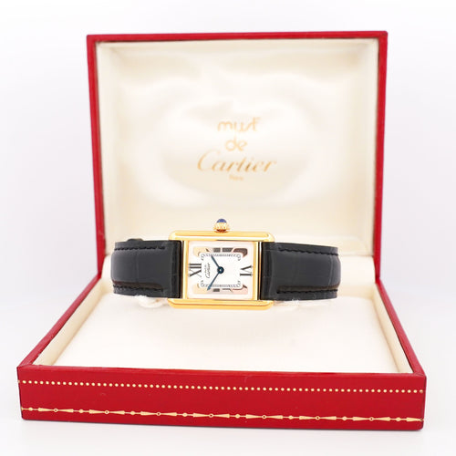 Cartier Tank Must - Ivory trinity dial - SM 58 Facettes
