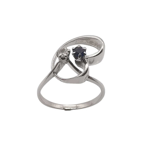 Bague 48 Bague saphir et diamant 58 Facettes