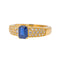 Bague 56 Bague Or jaune Saphir, Diamant 58 Facettes 3621957CN