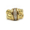 Bague 53 OJ PERRIN - Bague Tressé en or jaune sertie diamants 58 Facettes 250236R
