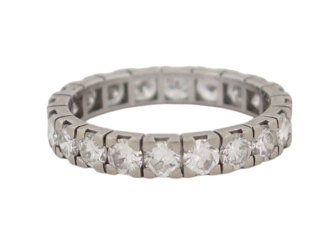 Bague 50 bague alliance americaine 20 diamants 2ct or blanc 18k 2.1gr t50 58 Facettes 268367