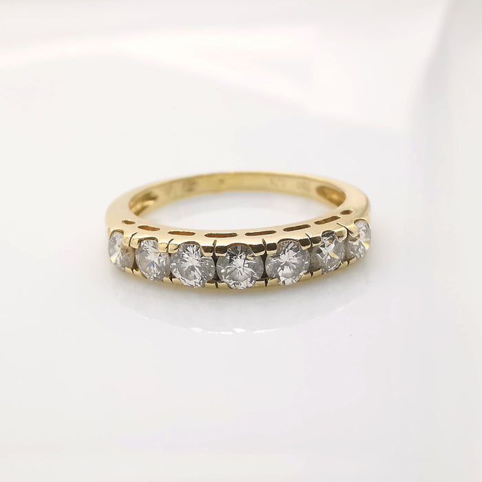 Yellow gold and diamond ring