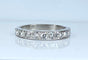 Bague 50 Demie alliance en platine et diamants 58 Facettes AB615