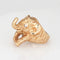 Bague Bague vintage en or jaune 14 carats, motif éléphant, trompe relevée, avec diamants, taille 6,5, bijoux raffinés 58 Facettes G13676
