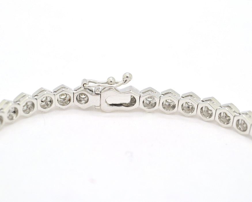 Bracelet Bracciale tennis in oro bianco Ct 2,30 58 Facettes