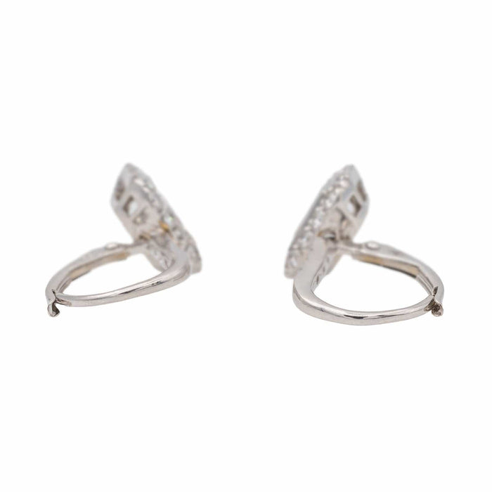 Boucles d'oreilles Boucles d'oreilles Dormeuses Or blanc Diamant 58 Facettes 3230364CN