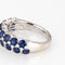 Sapphire Diamond Band Sz 6.25 Estate 18k White Gold Gemstone Ring Stacking 58 Facettes G13655