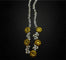 Collier Collier avec perles de rivière et marguerites en or jaune 58 Facettes