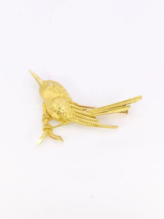 Broche Broche animalière Oiseau or jaune diamant 58 Facettes 1014