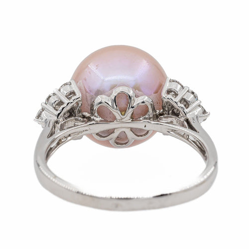 Bague 63 Bague Or blanc Perle 58 Facettes 3088472CN