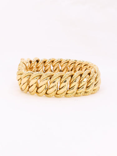 Bracelet Bracelet maille américaine or jaune 2 cm 58 Facettes 1165.1