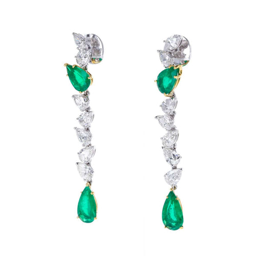 Boucles d'oreilles Boucles d'Oreilles Diamants et Emeraudes 58 Facettes 2.18700