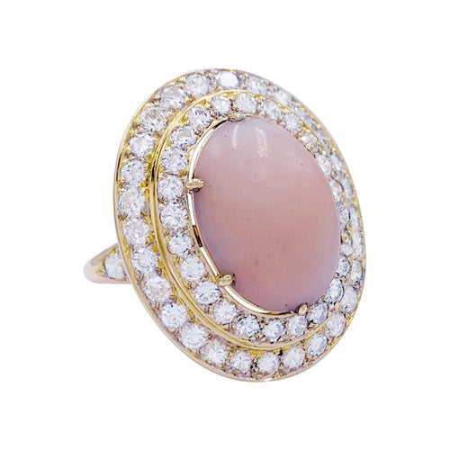 Bague 56 Bague M.Gérard corail, diamants. 58 Facettes 32500