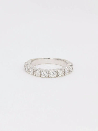 Bague 50.5 Alliance or blanc diamants taille ancienne 0,8 ct 58 Facettes J609