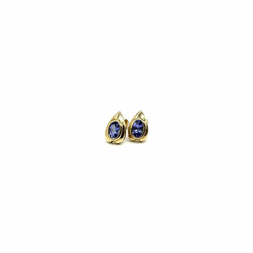 Boucles d'oreilles Boucles d'oreilles or jaune et tanzanite 58 Facettes Z1351820