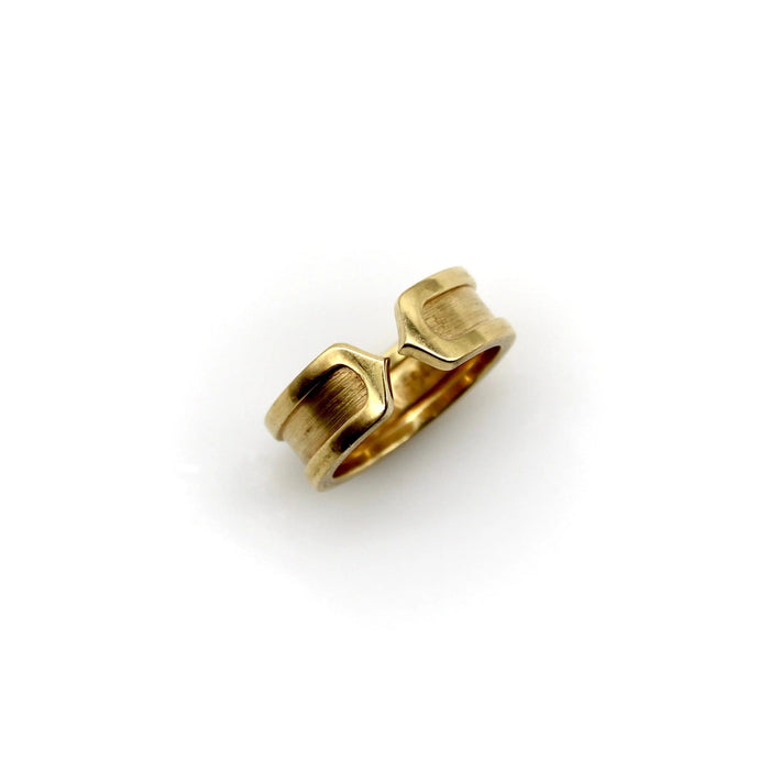 CARTIER - Vintage Gold Double C Ring