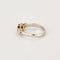Bague 59 Bague or gris et jaune, rubis et diamants 58 Facettes GU262