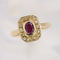 Bague 52 Bague or jaune géométrique diamants rubis 58 Facettes CV135