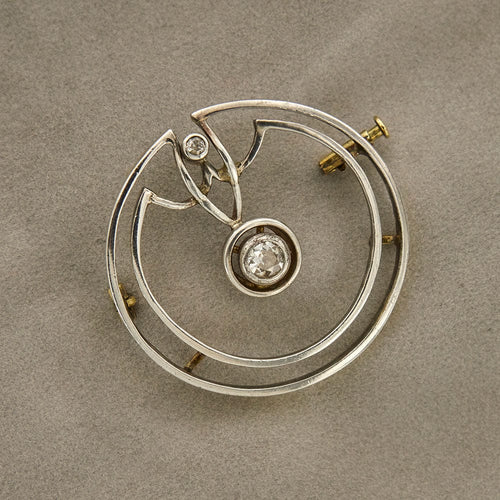 Broche Broche Art Déco avec Diamants 58 Facettes 35599