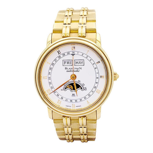 Montre Montre Blancpain "Villeret Moonphase" or jaune. 58 Facettes 32035