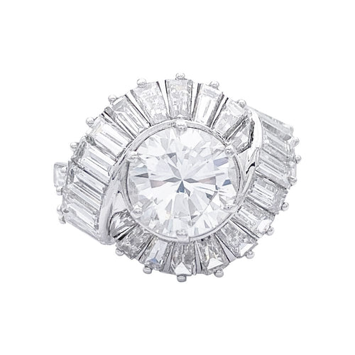 Bague 56 Bague Tourbillon diamant entourage baguette. 58 Facettes 32596