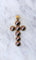 Pendentif Pendentif Croix Cabochon d'Agate sur Or jaune 58 Facettes