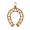 Pendentif Pendentif Fer à Cheval en Or Jaune et Perle de Culture Vintage 58 Facettes G13636