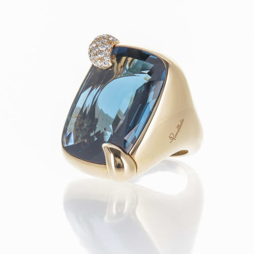 Bague 54 Bague Pomellato Ritratto en or rose, topaze et diamants 58 Facettes 2.18498