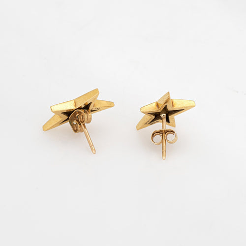 Boucles d'oreilles Tiffany & Co - Boucles d'oreilles étoile, clous en or jaune, vers 1983 58 Facettes G14190
