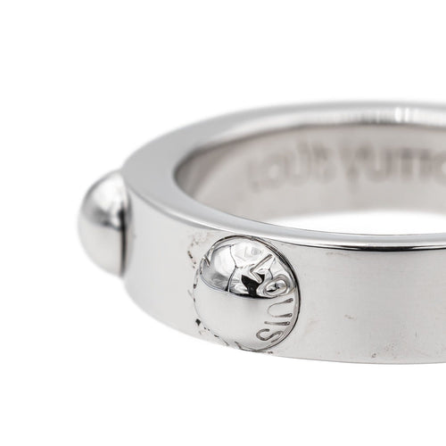 Bague 50 Louis Vuitton Bague Clous Or blanc 58 Facettes 3126993CN