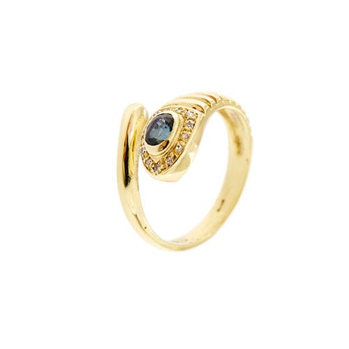 Bague Bague serpent avec saphir et diamants 58 Facettes 36945