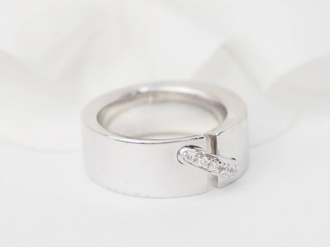 Bague 45 Bague Chaumet Lien en or blanc et diamants 58 Facettes 30880