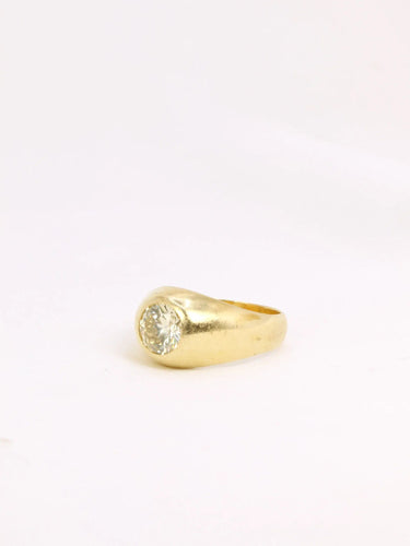 Bague 55 Bague jonc or diamant champagne 1,4 ct 58 Facettes J309