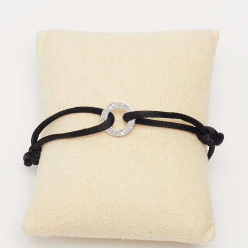 Bracelet CARTIER - Bracelet Love Cord or blanc et diamants 58 Facettes