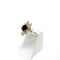 Bague 52 Bague or jaune marguerite saphir et diamants 58 Facettes Z1350536