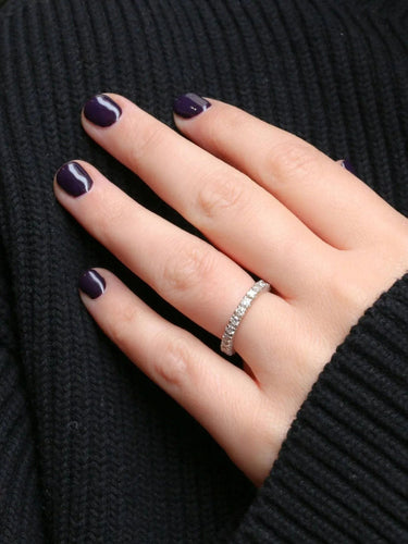 Bague 54 Alliance américaine en or blanc et diamants 1,15 ct 58 Facettes J58