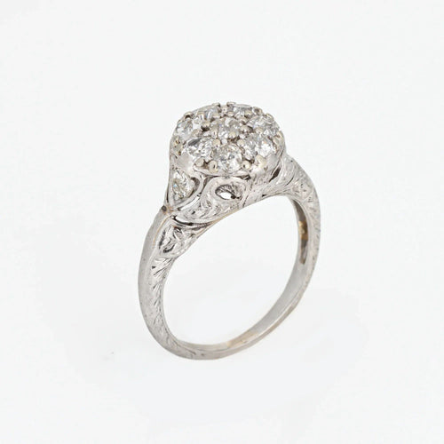 Bague Bague grappe de diamants platine 58 Facettes G13506