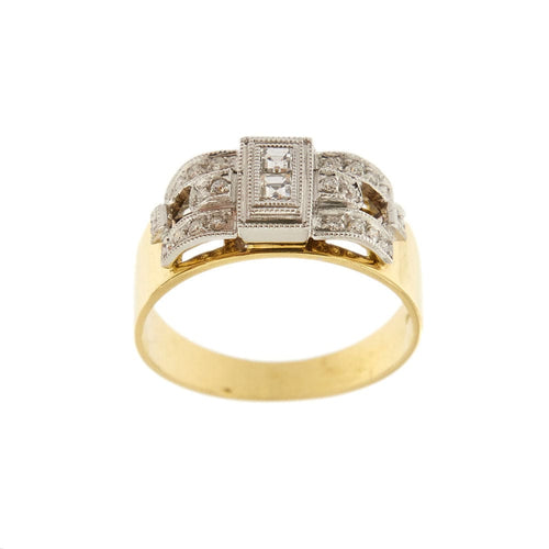 Bague Bague deux ors et diamants 58 Facettes 30163