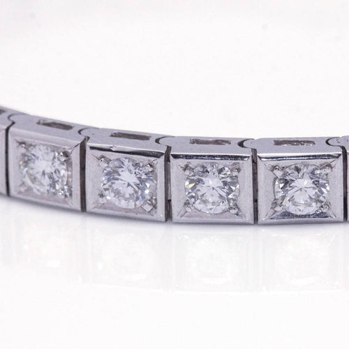 White Gold RIVIERE Diamond Bracelet 58 Facettes D364210LF