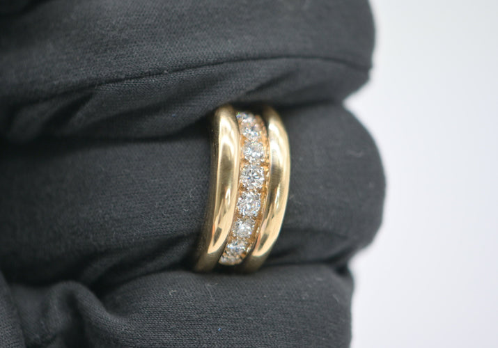 Bague Bague vintage en or jaune sertie de diamants 58 Facettes 318322 /AZ05D9Z1