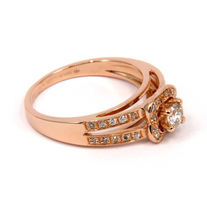 MAUBOUSSIN - Solitaire-ringChance of love nr. 2 roze goud en diamant