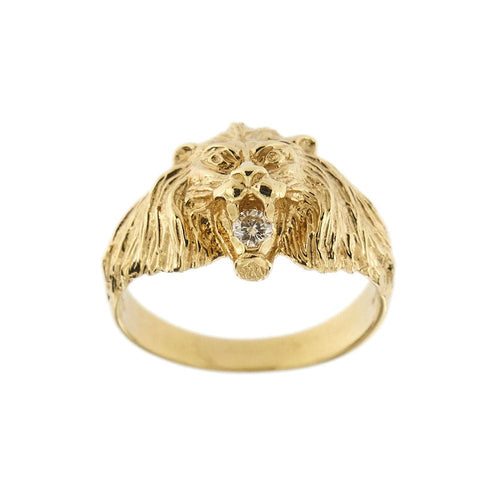 Bague Bague tête de lion avec diamants 58 Facettes 31013
