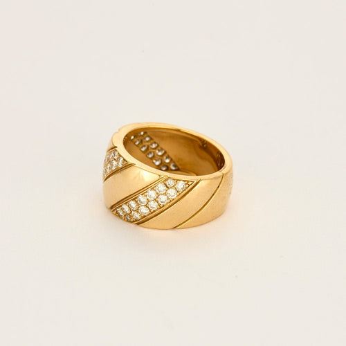 Bague 52 Bague jonc or jaune et diamants 58 Facettes CRE0041X2
