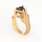 Tanzanite Topaz Hands Ring Estate 14k Yellow Gold Sz 6.5 Fine Mystical Jewelry 58 Facettes G13866
