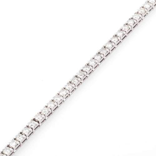 Bracelet Rivière en Or gris orné de diamant 58 Facettes 0