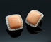 Boucles d'oreilles Boucles d'oreilles raffinées en corail rose italien 58 Facettes