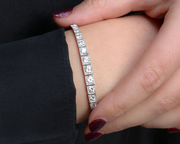 Bracelet vintage chute de diamants 2,5 ct 58 Facettes J437
