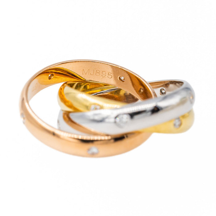 Cartier Allianzring Trinity Stern-Diamant aus Roségold